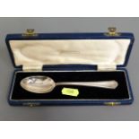 A cased Mappin & Webb silver Christening spoon, 29