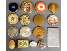 A quantity of twelve vintage compacts including tw