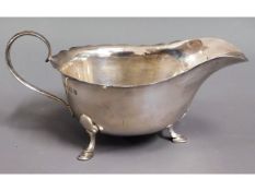 A 1962 Sheffield silver sauceboat by Mappin & Webb