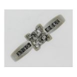 An 18ct white gold ring set with 0.33ct diamond, 2