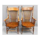 A pair of Victorian Windsor style farmhouse chairs