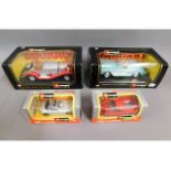 Two boxed larger scale 1:24 Burago diecast vehicle