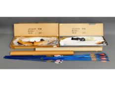 Two sets of Accraflite arrows with two bows - 70in