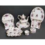 Nine pieces of Hammersley porcelain "Victorian Vio
