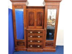 A c.1900 Mahogany gentleman's compactum, 84in high