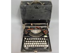 An Underwood Standard four bank keyboard typewrite