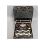 An Underwood Standard four bank keyboard typewrite