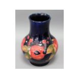 A mid 20thC. Moorcroft pomegranate vase with blue