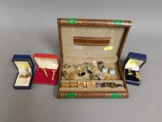 A quantity of cuff links including masonic & horse