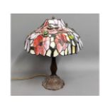 A Tiffany style lamp, 17.5in tall