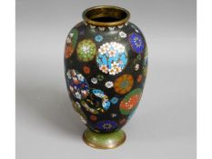 A c.1900 Oriental cloisonne vase, 7in tall