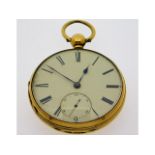 An 18ct gold gents pocket watch, 92.1g, not runnin