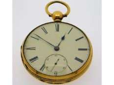 An 18ct gold gents pocket watch, 92.1g, not runnin