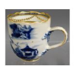 An 18/19thC. Chinese blue & white cup, 2.5in tall