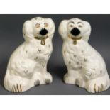 A pair of Beswick pottery sheep dogs, 8in tall