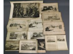 A quantity of mixed 18th/19thC. prints including s