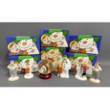 Six boxed Coalport Snowman items including four fi