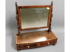 A c.1900 dressing table mirror with two drawers, 1