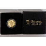 A Hattons of London 2019 1/4 gold proof sovereign,