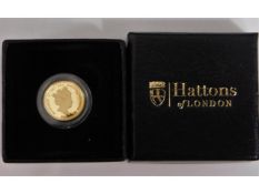A Hattons of London 2019 1/4 gold proof sovereign,