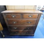 An Edwardian mahogany chest of drawers, 40.5in wid