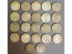 A quantity of post-1919 & pre-1947 half crowns, graded as VF & EF by vendor, approx. 300g