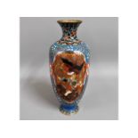 A 12in high Oriental cloisonne vase, minor loss to
