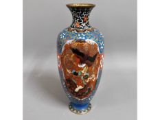 A 12in high Oriental cloisonne vase, minor loss to