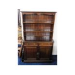 A Welsh dresser with brass fittings, 72in high x 4