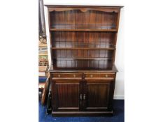 A Welsh dresser with brass fittings, 72in high x 4