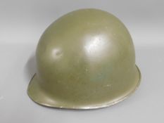 A US military helmet