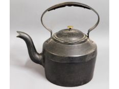 An early 20thC. cast iron no.6 stove kettle by Cla