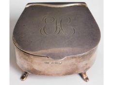 A Mappin & Webb lined silver trinket box, 153g inc