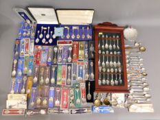 A large quantity of mixed collectors spoons & rela