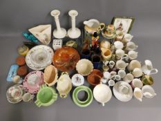 A quantity of mixed ceramics & china including a J