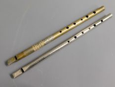 A c.1900 In Tune D London penny whistle twinned wi
