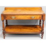 A 19thC. mahogany console table with drawer & bras
