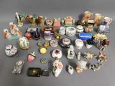 A quantity of mixed trinket boxes & other ornament