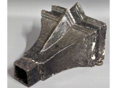 A cast iron drainage hopper, 15in high x 14in x 8i
