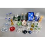 A quantity of mixed glassware including Galway cry