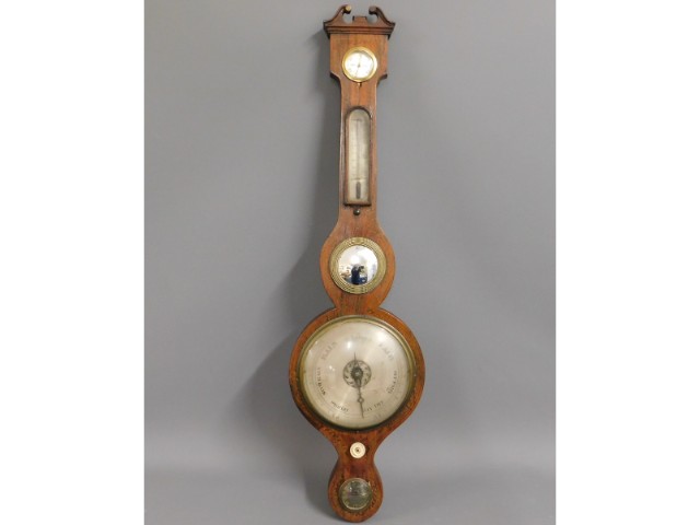 A 19thC. barometer, 38in long a/f