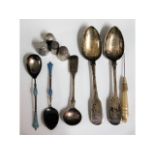 A pair of Exeter silver teaspoons, 37g, twinned wi