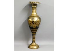 A decorative Asian floor standing brass vase, 30.2