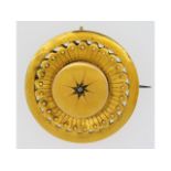 A Victorian yellow metal brooch, electronically te