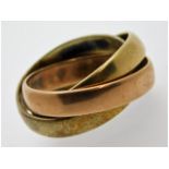 A three colour, electronically tests as 9ct gold,