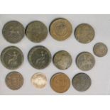 Two George III pennies & other coinage & tokens