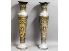 A pair of large decorative Asian floor standing br