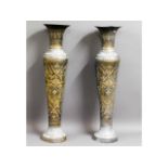 A pair of large decorative Asian floor standing br