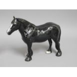 A black Beswick Dales Pony, 6in tall