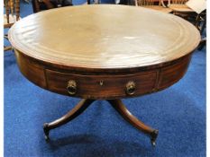 An early 19thC. Regency period drum table with fou